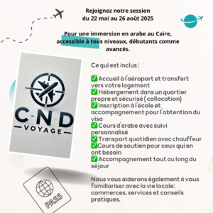 Séjour linguistique du 22 Mai au 26 Août 2025